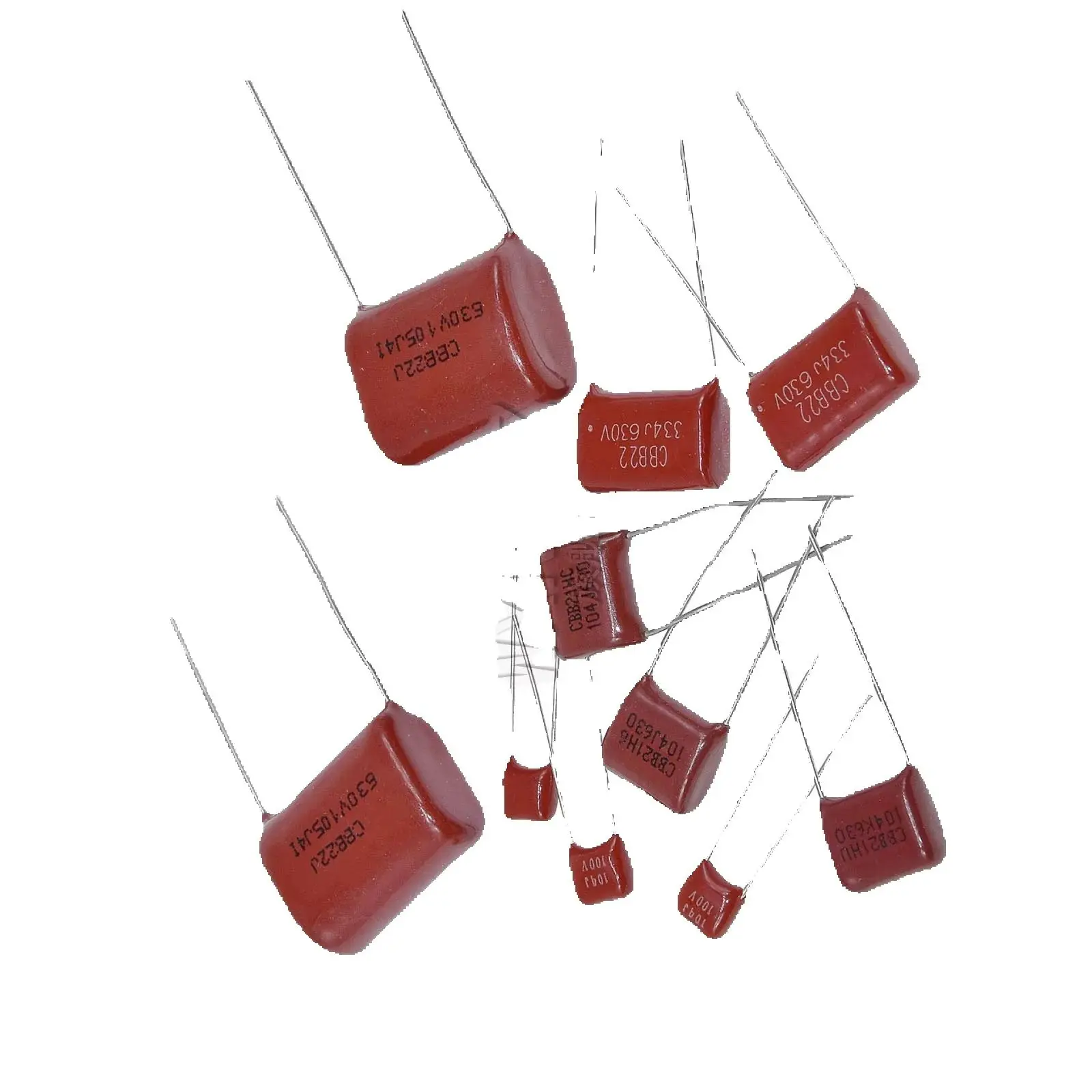 

[20pcs]Metal film capacitors (CBB capacitors): 3.3NF, 33NF, 330NF; 100V, 630V; 333J 5mm/10mm