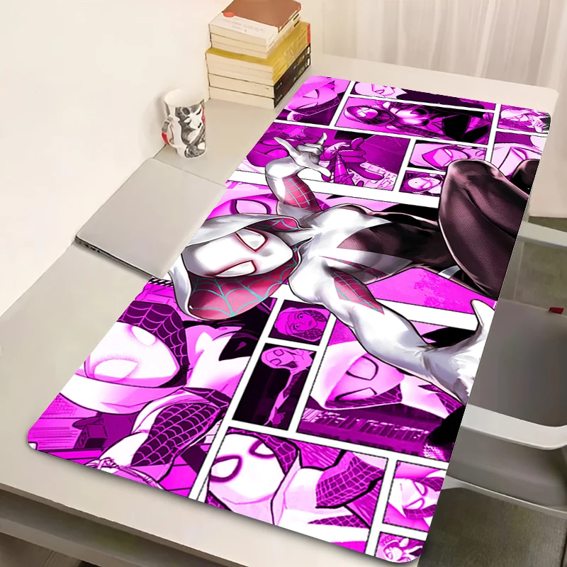 Marvel homem-mulher gwen grande xxl computador pc gaming mouse pad hd gamer tapetes de mesa teclado mause pad muismat tapetes de jogo de mesa