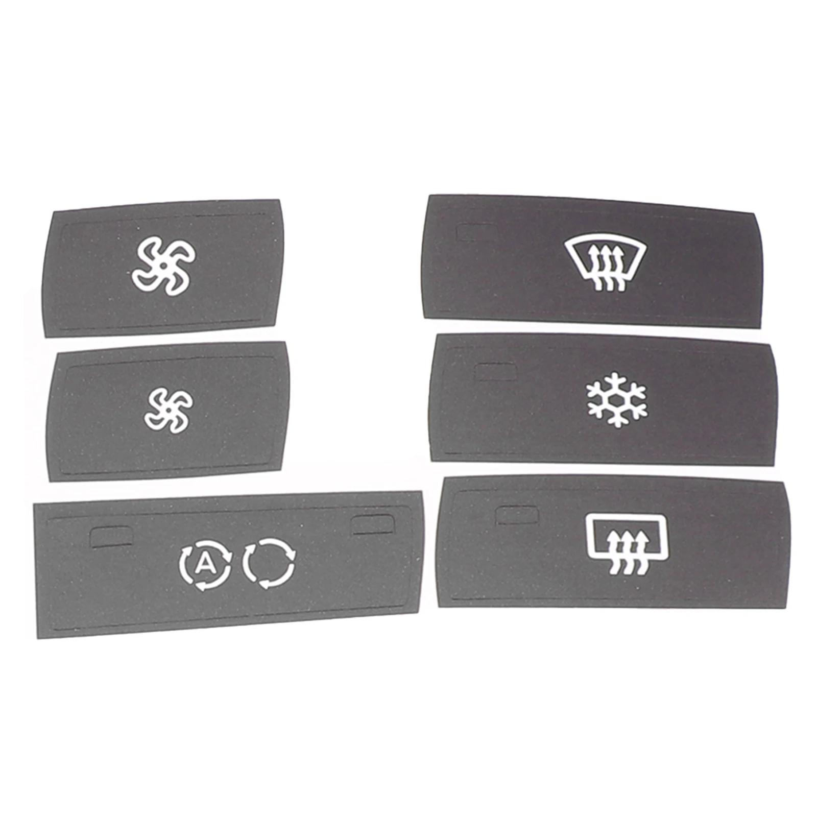 For BMW X3 E83 2003-2010 Climate Control Dashboard Button Overlay Stickers Vinyl Repair Kit for Push Type Controls