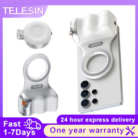 TELESIN Magnetic Phone Camera Shoot Hand Grip Phone Holder Shooting Aid Remote Control Handle for Iphone SAMSUNG HUAWEI Phone