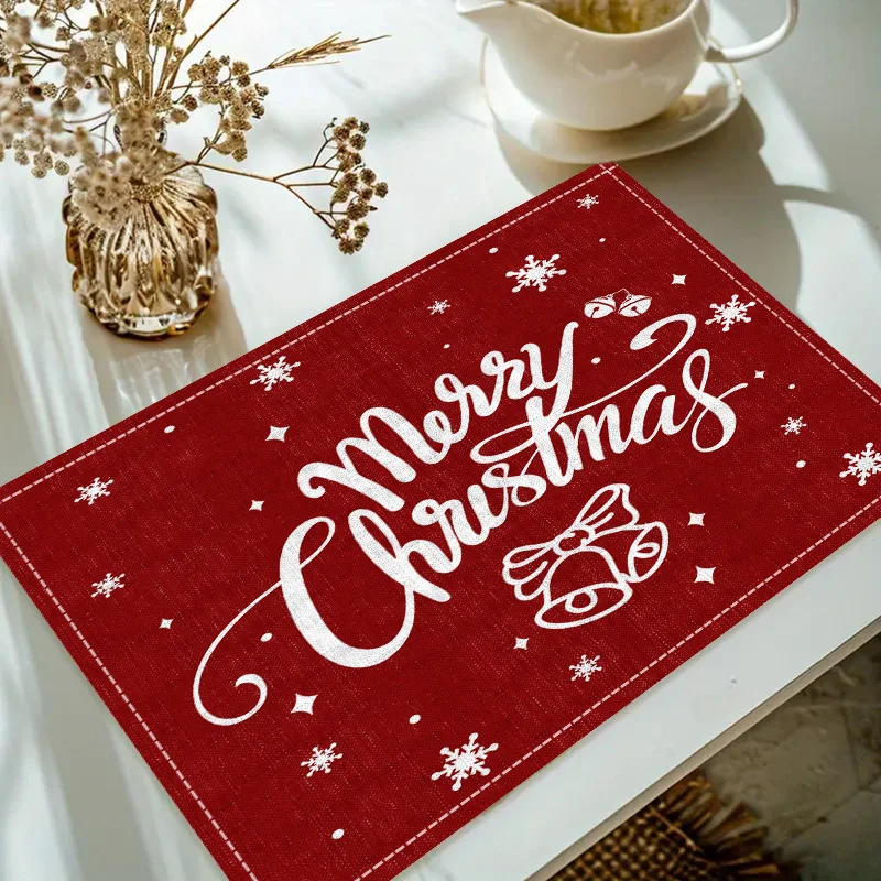2 Winter Christmas Table Mats for Home Use