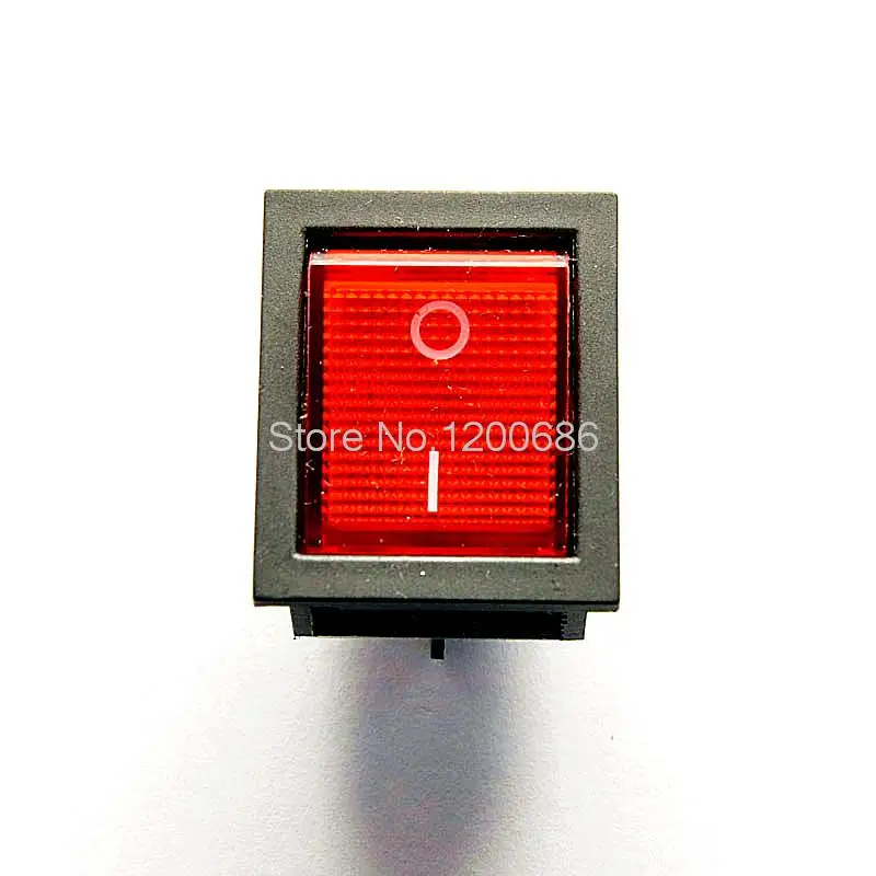 16A / 250V Large ship type switch KCD4 201 red 4 foot 2 files with light rocker switch