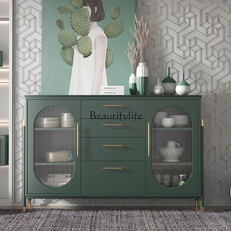 

LD33Light luxury cabinet foyer Nordic living room storage Italian side cabinet Solid wood luxury