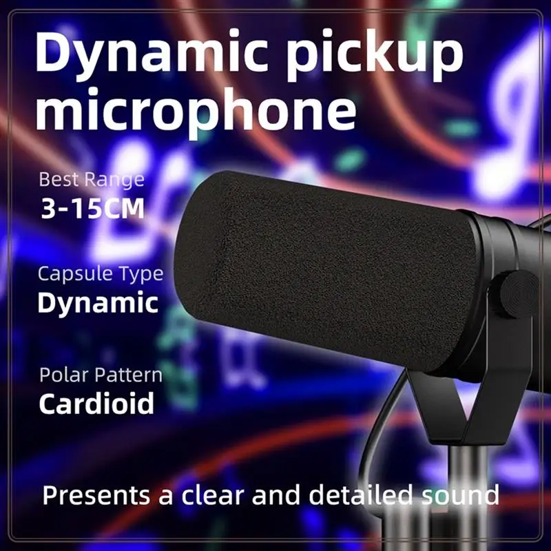 

Reliable-SM7DB Dynamic Microphone Professional Dynamic Microphone Response Mic For Live Recording Streaming Podcasting Brocastin
