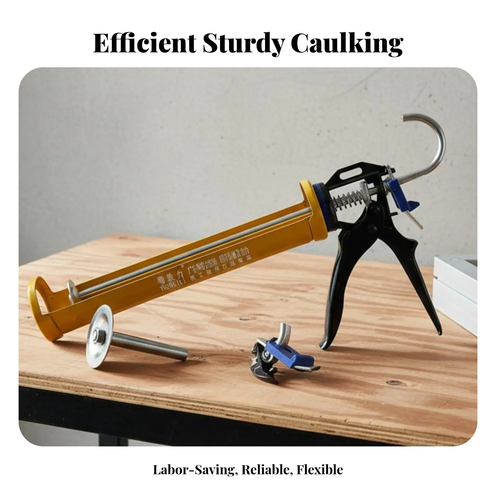 

Caulking Labor-Saving Silicone Sturdy Duty Long-Lasting Construction for DIY Hobbyists, Home Repair, Window Installation