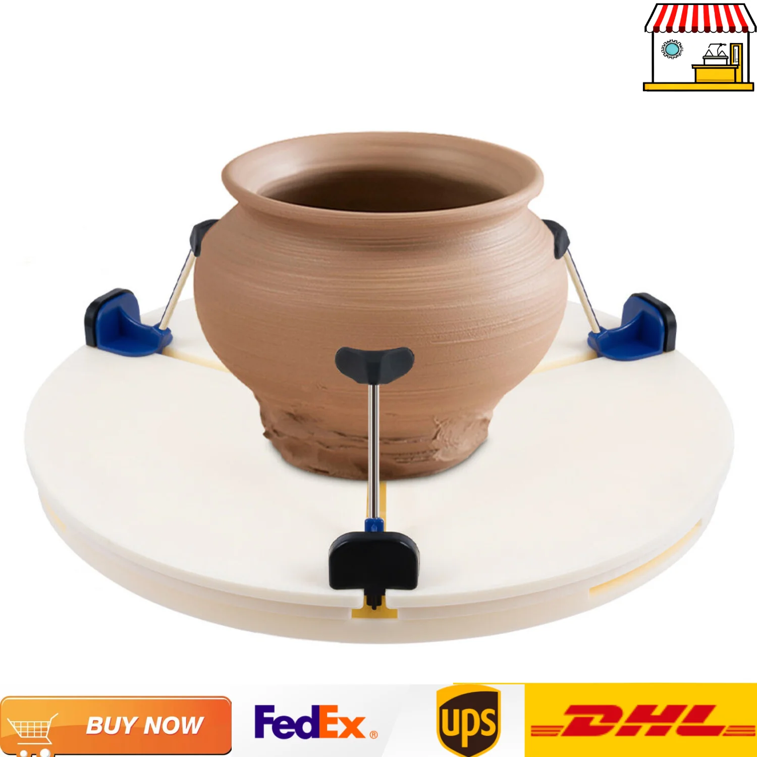 Portable Pottery Turntable Clamp Trimming Turntable Wheel Ceramic Pottery Tools Giffin Grip Centering Clamp Repair Tools