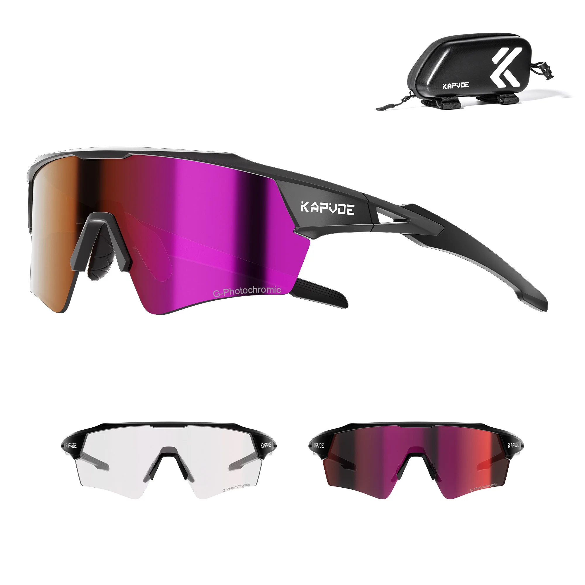 KAPVOE vente lunettes de cyclisme photochromiques hommes femmes lunettes de soleil de Sport Protection UV400 lunettes de VTT vtt équitation course
