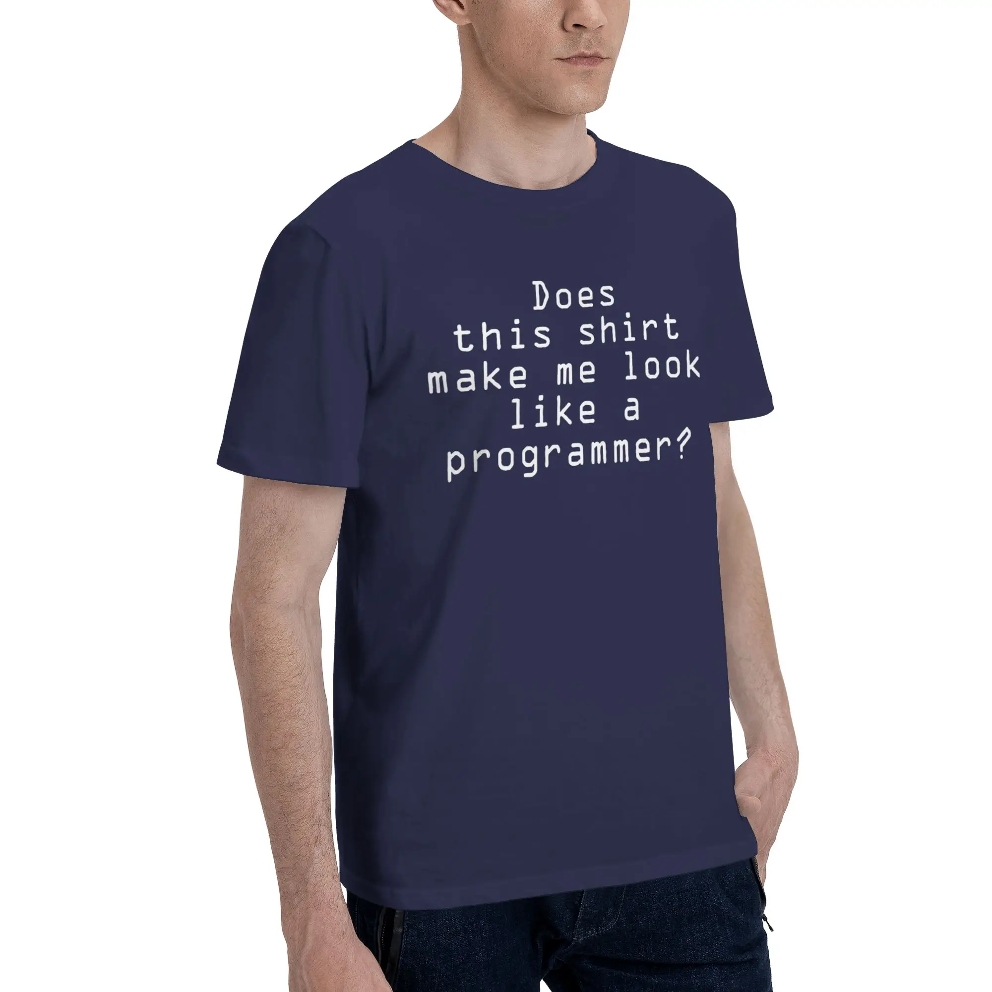 Programmer T Shirt Men's 100% Cotton T-Shirts Crew Neck Programming Computer Web Debugging Coder Tee Shirt Short Sleeve Clothing