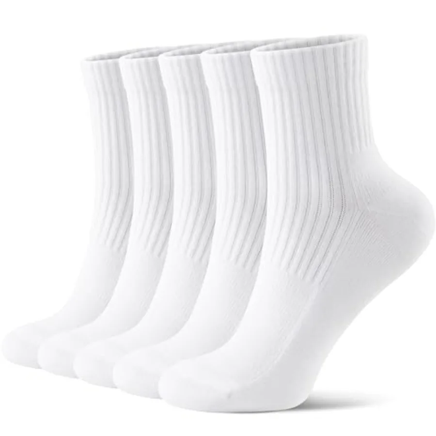 

FITRELL Mini Crew Active Ankle Socks Cushioned Running Thick Athletic Socks with Support for Women and Men