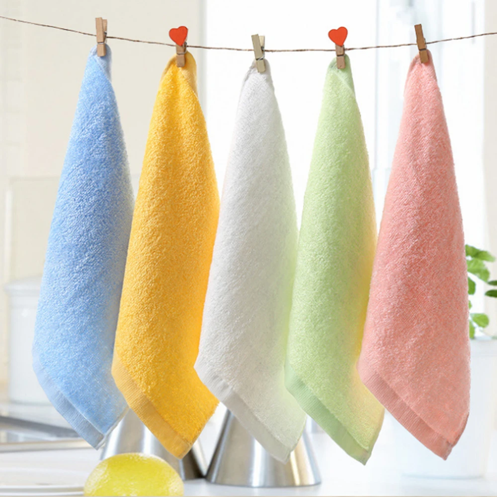 12PCS Absorbent square saliva towel, soft and antibacterial cleaning tool, 100% bamboo fiber, 25x25