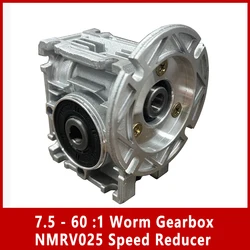 7.5 - 60 :1 Worm Gearbox NMRV025 Speed Reducer 9mm Input Shaft and Output 11mm