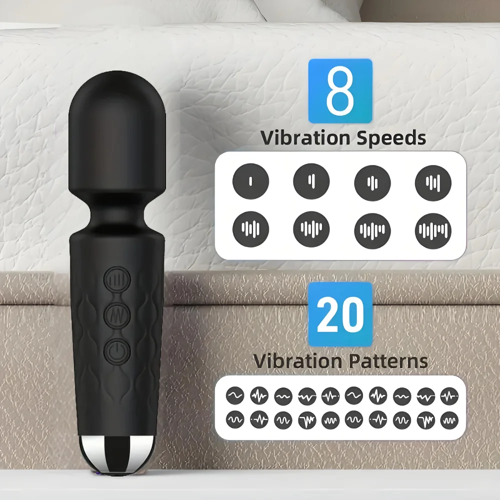 20 وضع قوي AV هزاز عصا سحرية للنساء البظر البظر محفز الجنس لعب الإناث G بقعة مدلك الكبار المثيرة المنتج