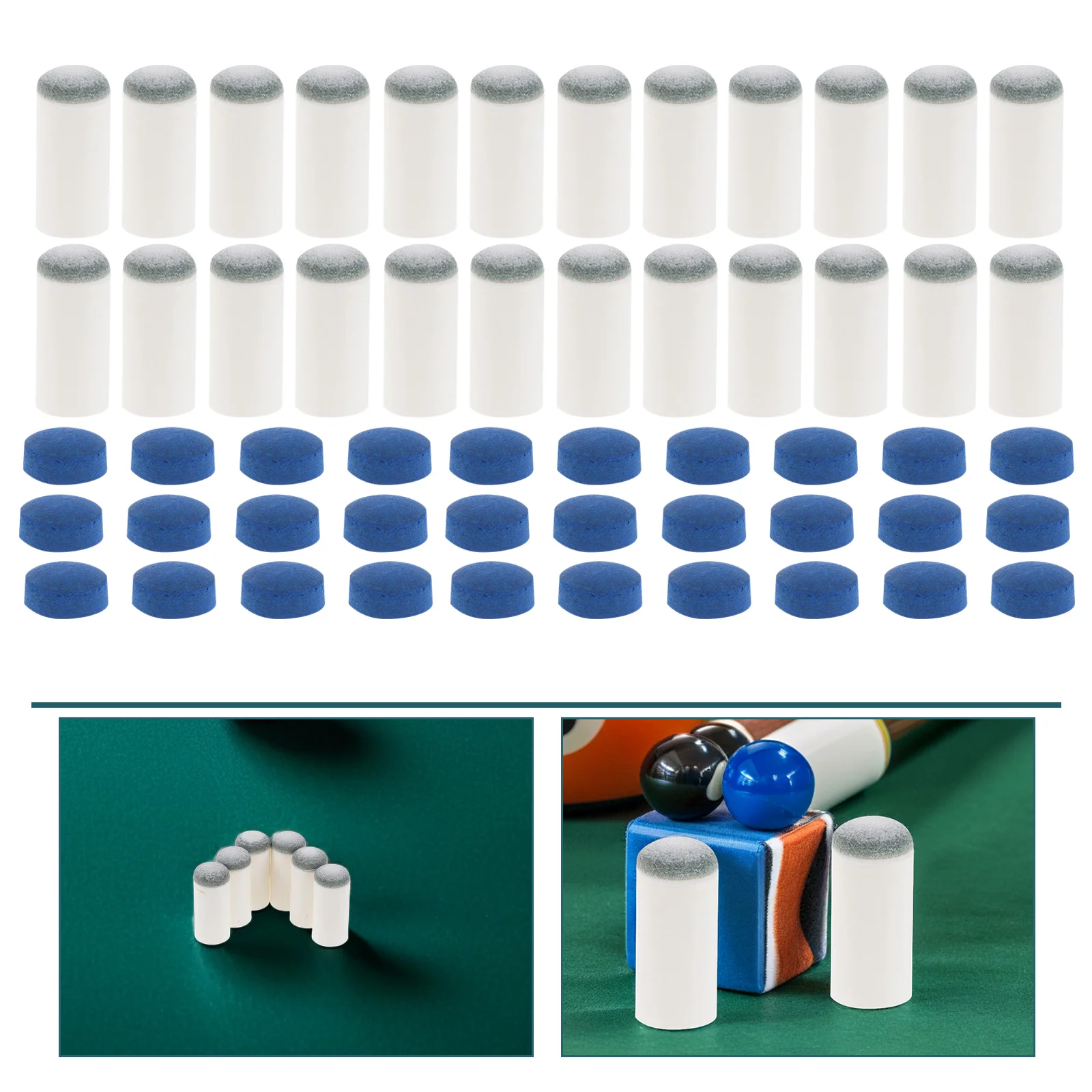 

40pcs Billiard Pool Cue Tips Replacement For Pool Table Stick Enhanced Control Durable Maintenance Accessories