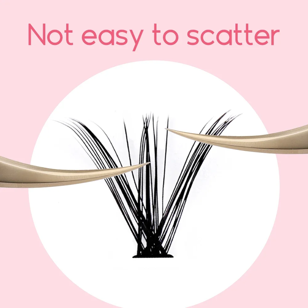 Fadvan DIY Eyelashes Clusters 20D/30D/40D/50D/60D Premade Fan Lash Extension Individual Heat Bonded Cluster Lashes Natural Soft