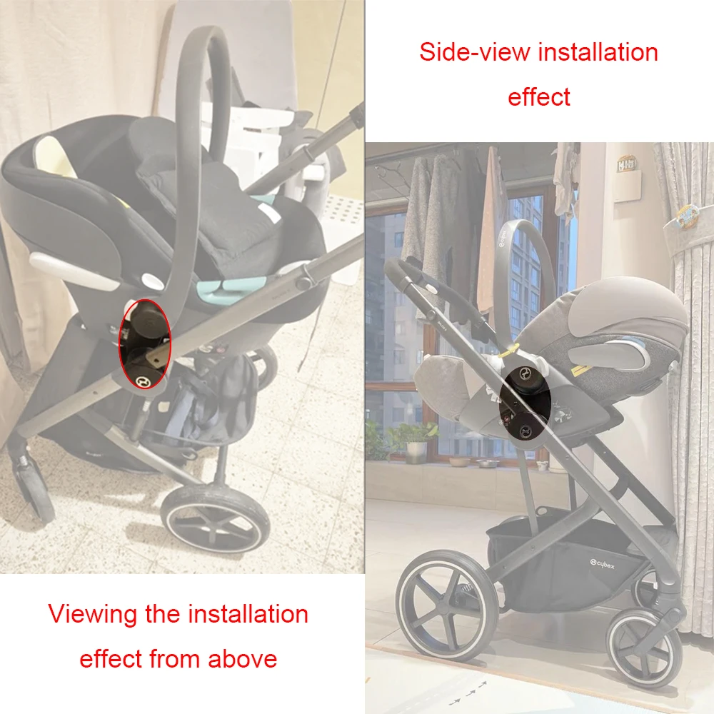 Adapter Compatible Cybex Talos & Balios S 2019~26 Pushchair Secure Mount Connector Fit Aton Cloud Q/Z Maxi Cosi Joie Safety Seat