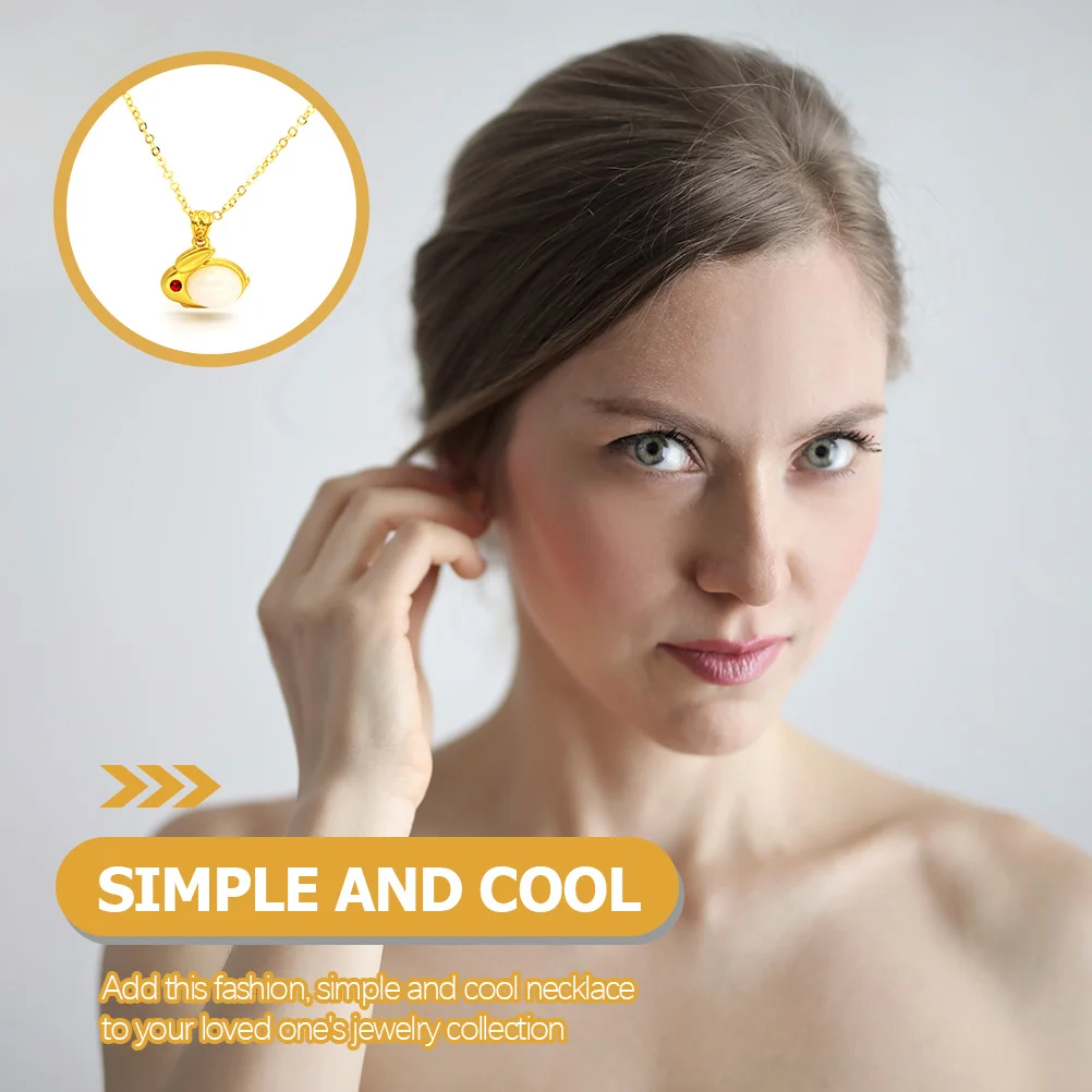 أرنب قلادة قلادة سلسلة الترقوة مجوهرات بأشكال حيوانات أنيقة 2023 هدية السنة الجديدة للنساء المراهقات الفتيات