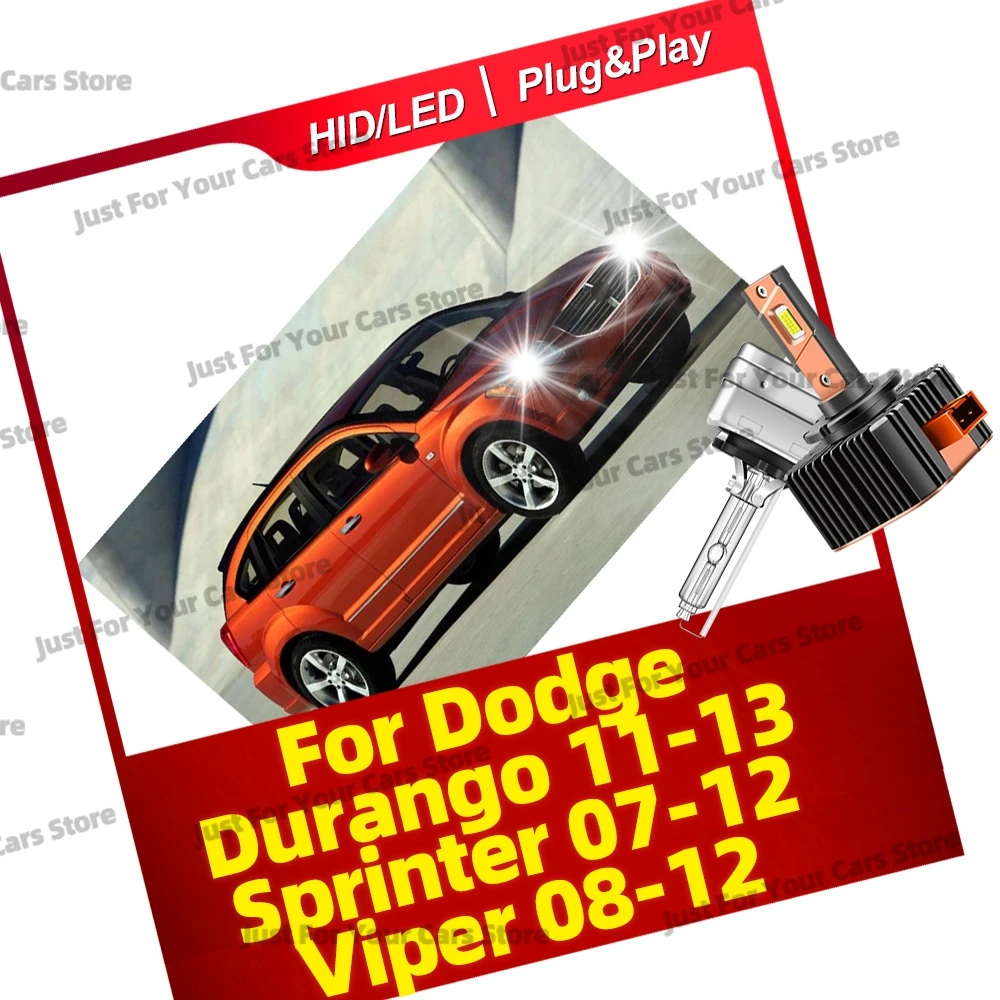 

2x HID/светодиодные лампы для автомобильных фар 6000K 12 В, фары Plug-N-Play для Dodge Durango 2011-2013 Sprinter 2007-2012 Viper 2008-2012