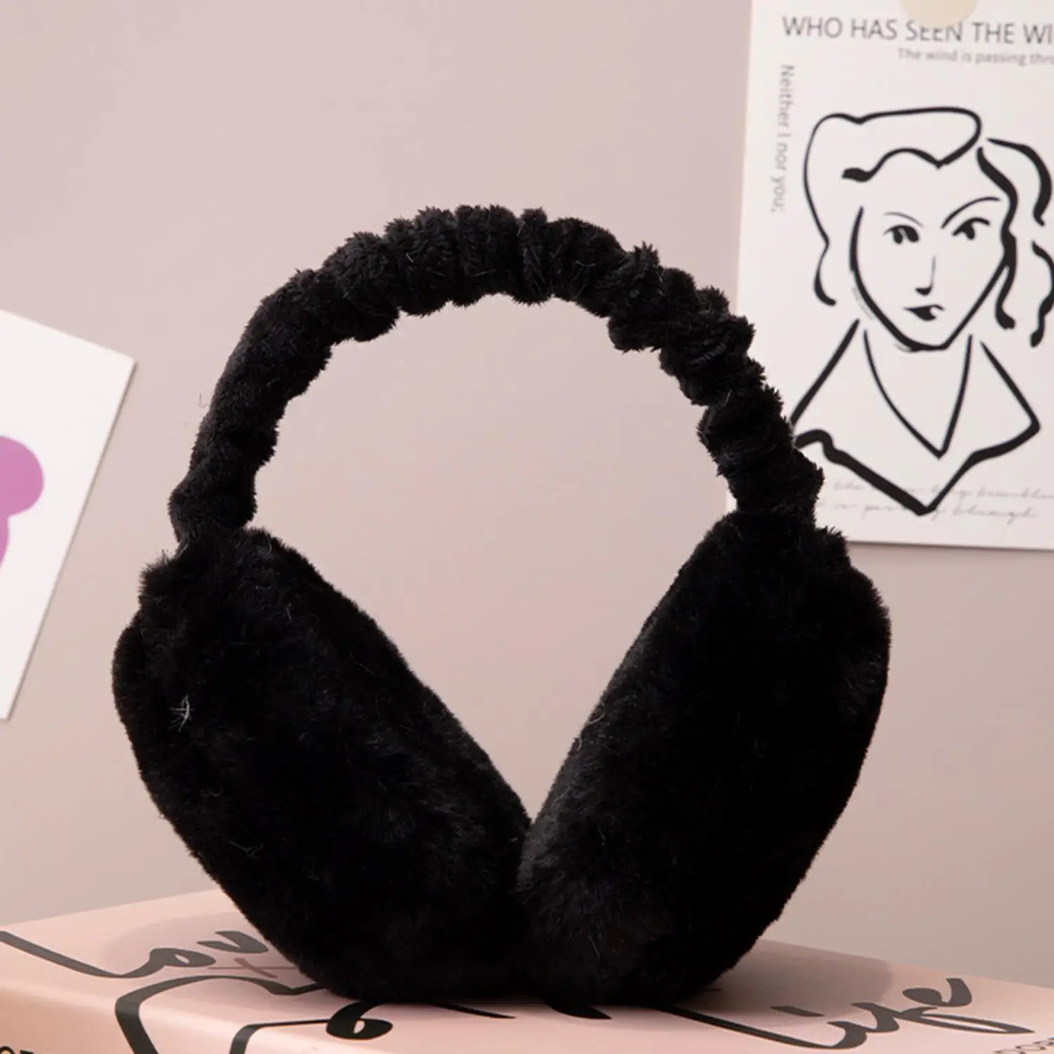 Fashion Autumn Winter Earmuffs Women Men Ear Warmer Plush Solid Color Adjustable Foldable Ear Muffs Earflap Earmuffs