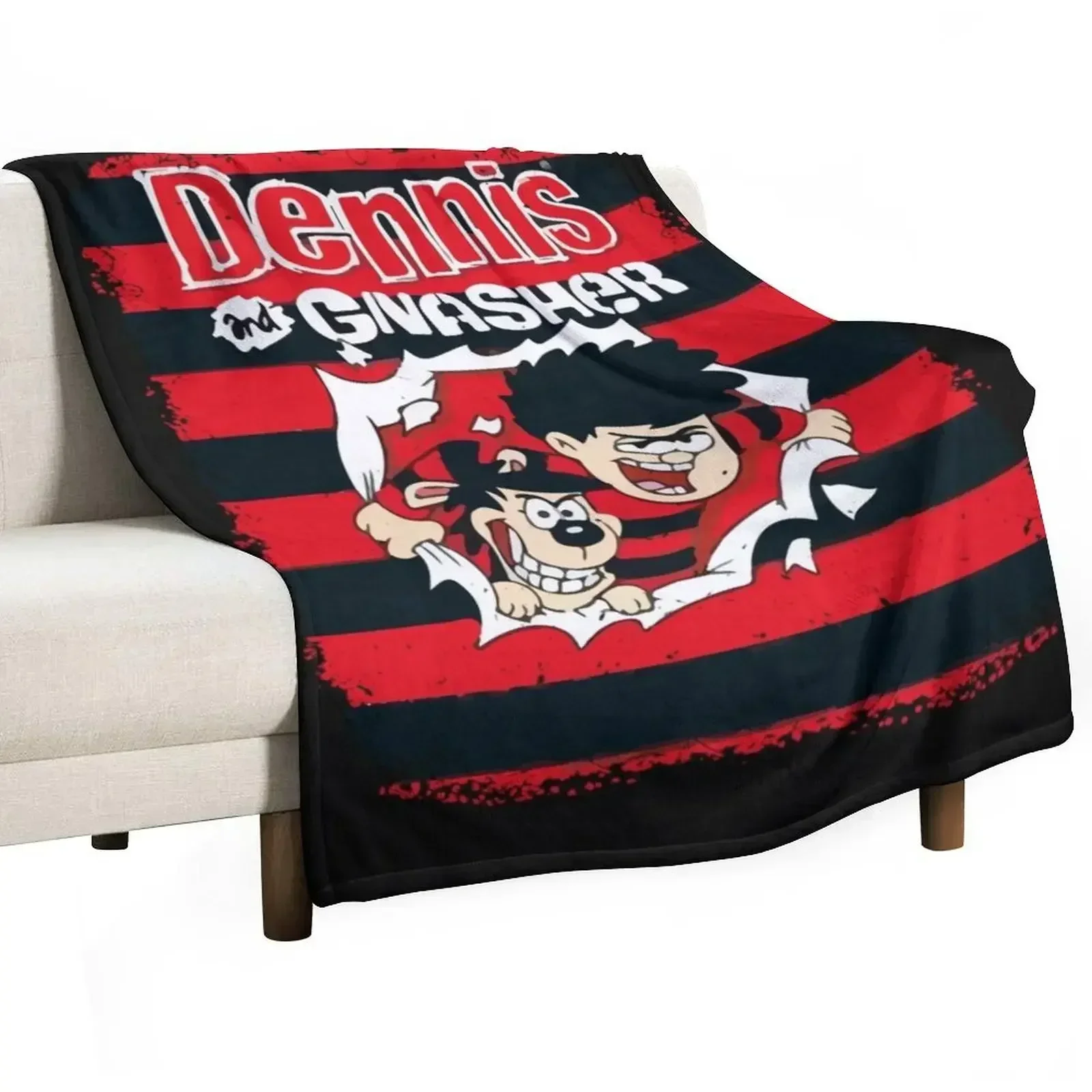 

Dennis and Gnasher Throw Blanket Bed Fashionable bed plaid blankets ands Thermals For Travel Blankets