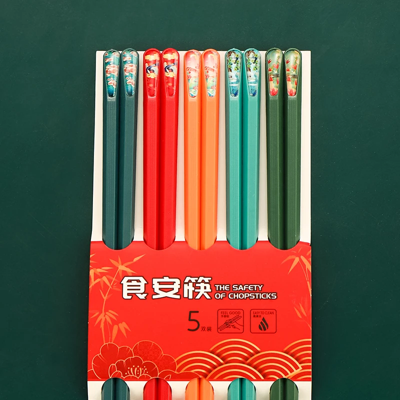 Japanese Style Chopsticks High-Grade Non-Slip Mildew-Resistant Household Chopsticks High-Temperature Antibacterial Chopsticks