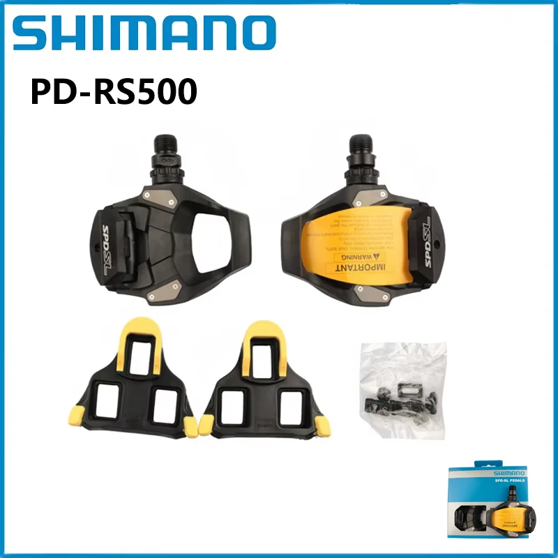 Pedales Shimano PD-RS500 Pedal autoblocante SPD con tacos de SM-SH11 Pedal de bicicleta de carretera en caja accesorios originales