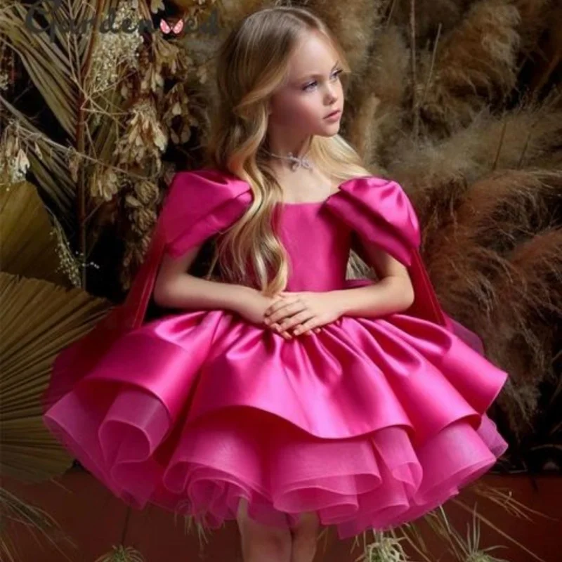 

Пышное платье принцессы с бантом на подтяжках для девочек, костюм для выступления на подиуме, вечеринку по случаю дня рождения, фортепиано