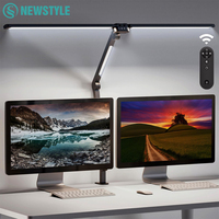 24W LED Eye-Caring Reading Desk Lamp with Remote Control 3 Head Foldable 272 LED 3000-6000K Stepless Dimming Office Desk light