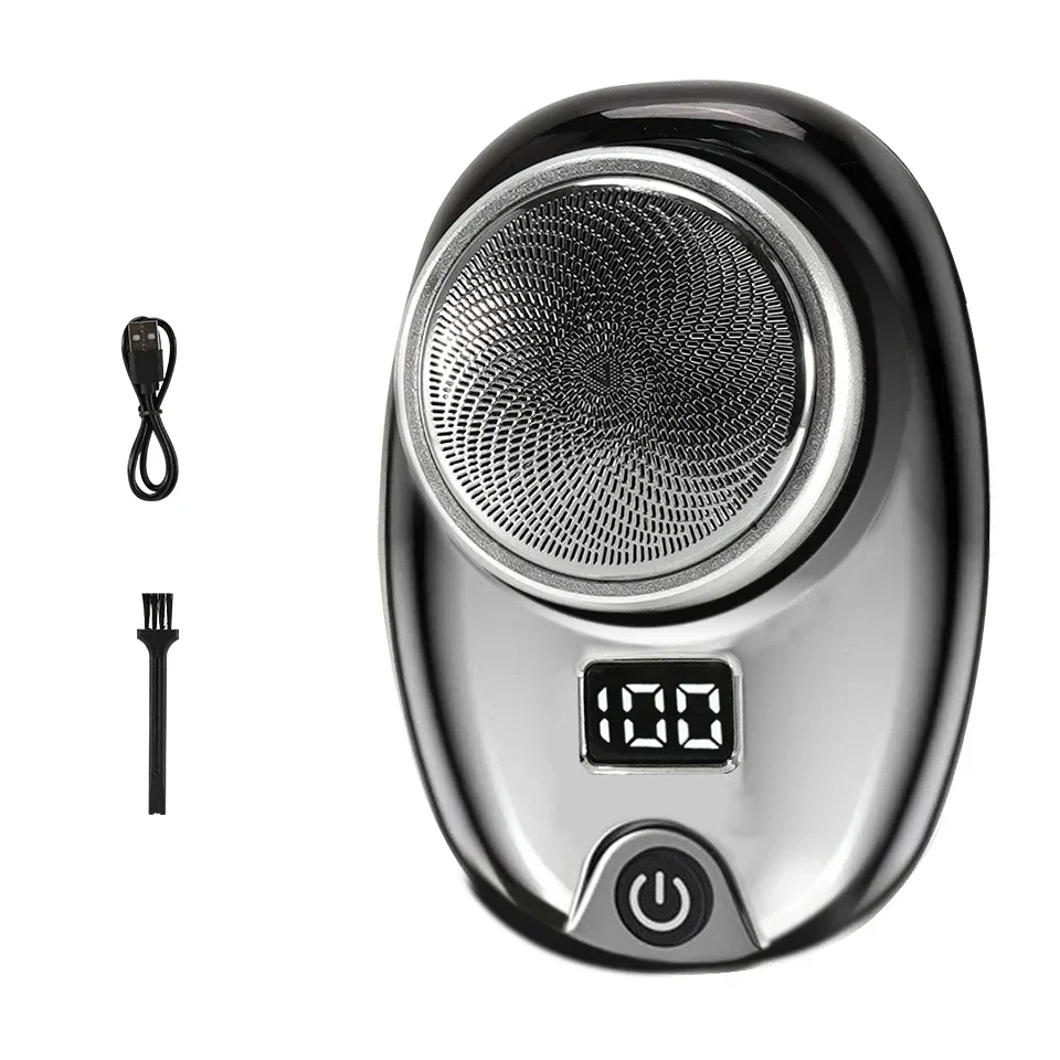 Portable Mini Electric Rechargeable Shaver Digital Power Display Mens Razor Waterproof Cordless Razor Beard Shaver for Face Body