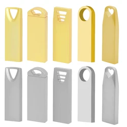 Metal USB 2.0 Flash Drive Pendrive 16GB 32GB 64GB High Speed Memory Stick U Disk 128GB Key Ring Gift metal stick key