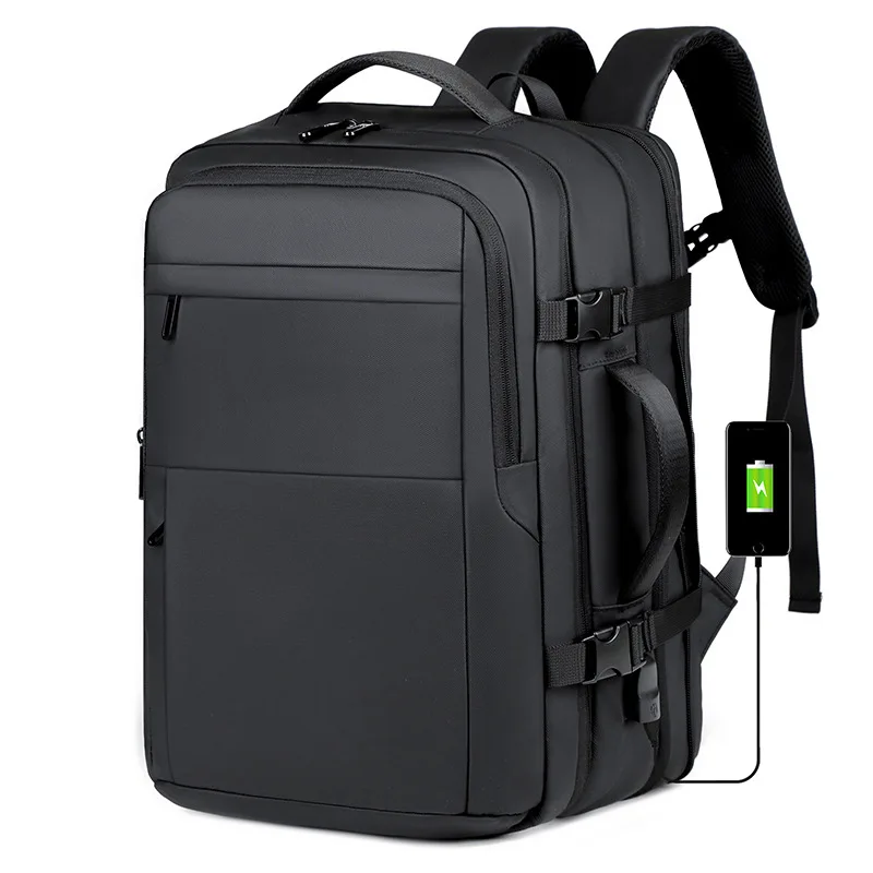 Backpack Leisure Travel Student Computer Bag Multifunctional with USB Charging Business Backpack Expandable