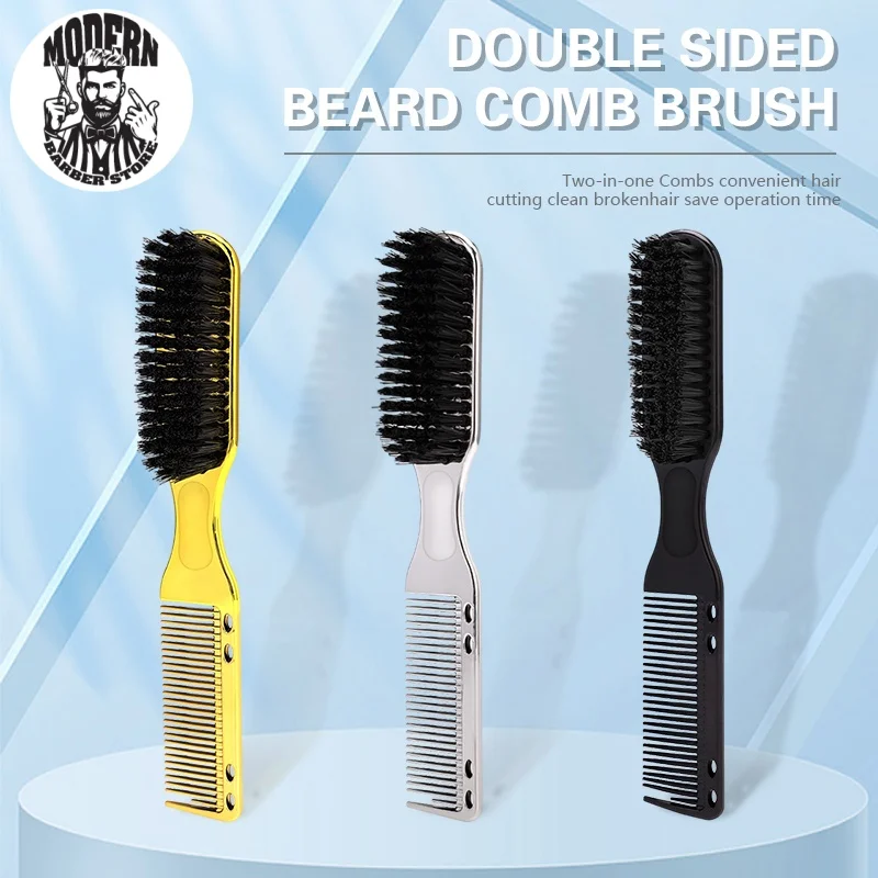 

Portable Grooming Brush Barber Two-sided Men's Shaving Brush Face Duster Broken Hair Remove Comb Hairdressing Styling Tools