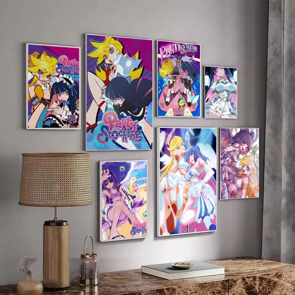 Anime P-Panty S-Stocking Garterbelt Poster Decorative Wall Art Stickers Mural Photo Print for Home Living Room Hallway Decor