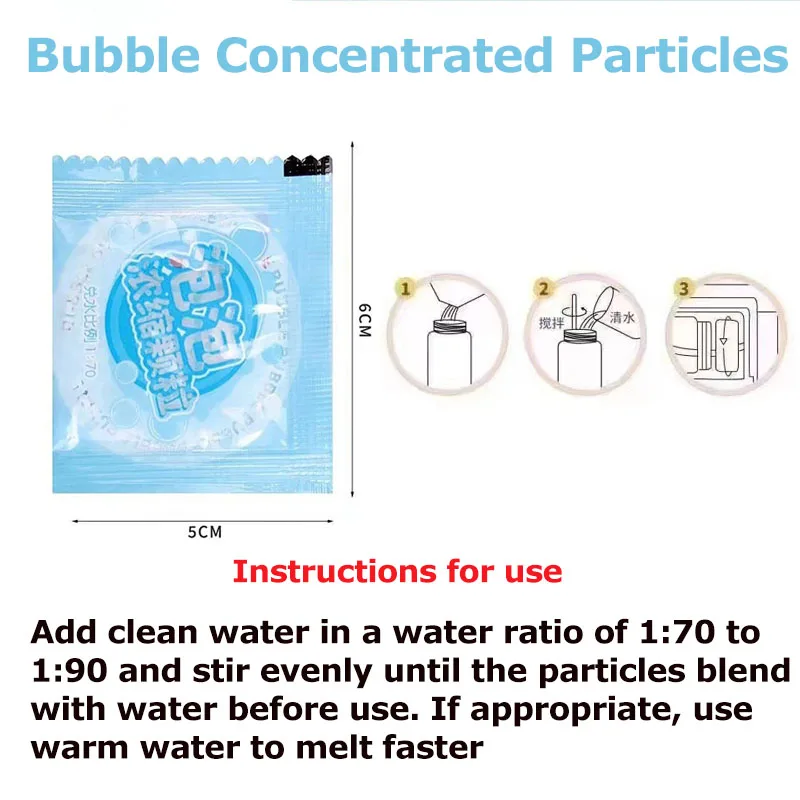 Particelle concentrate a bolle Accessori per giocattoli liquidi a bolle per bambini Giocattolo per acqua di sapone che realizza giocattoli estivi a bolle