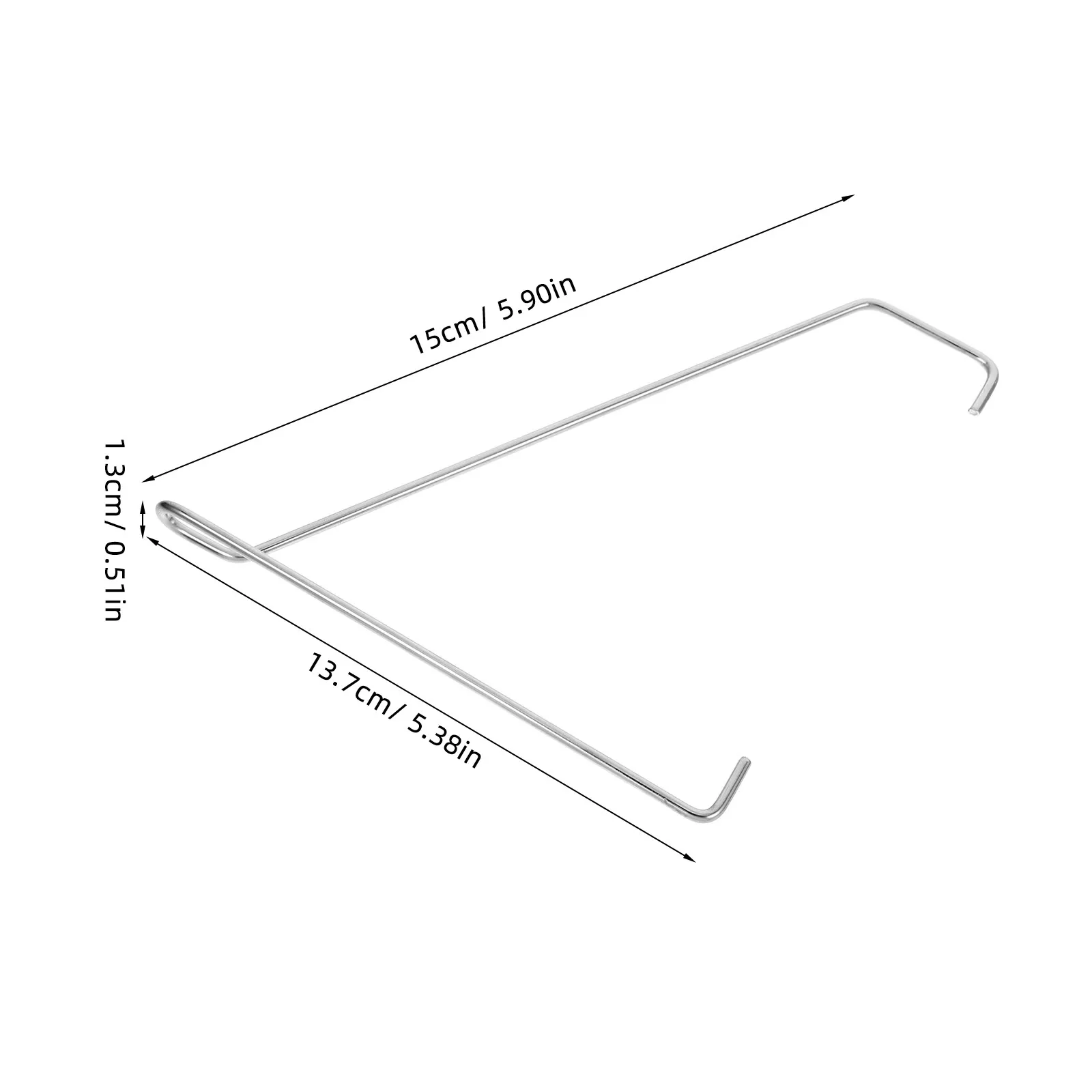 2Pcs Hanging Hook Metal Brackets for Shelves Stainless Steel Heavy Duty Floating Shelf Bracket Wall Mounted Board Display Rack