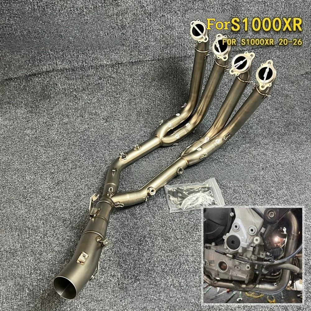 For BMW S 1000 XR FST 20-26 Specialized Modification Parts - Stainless Steel Front-Middle Section Exhaust Pipe