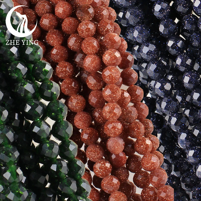 2/3/4mm Natural Stone Beads Faceted Round Loose Spacer Beads for Jewelry Making Diy Bracelet Accessories bisuteria materiales