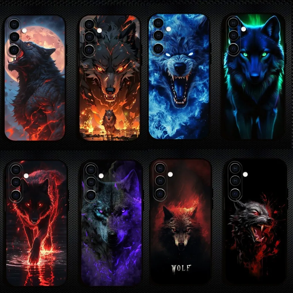 

Angry Animal Wolf Fieree Phone Case For Samsung Galaxy A73/A72/A71/A70/A53/A52/A51/Others Soft Black Shell