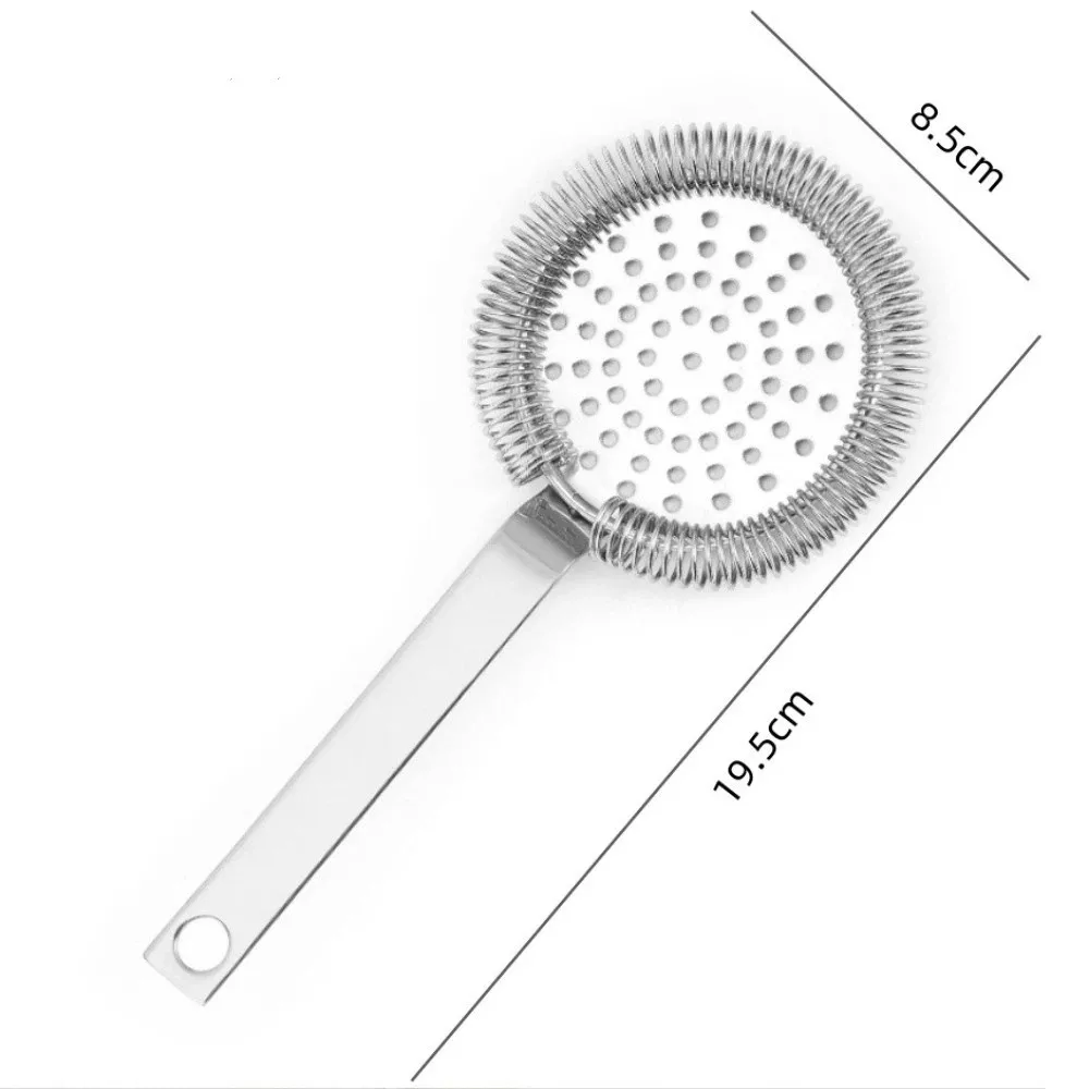 

Stainless Steel Cocktail Strainer Sturdy Silver Hawthorne Strainer Ice Filtering Professional Bar Strainer Bar Accessories