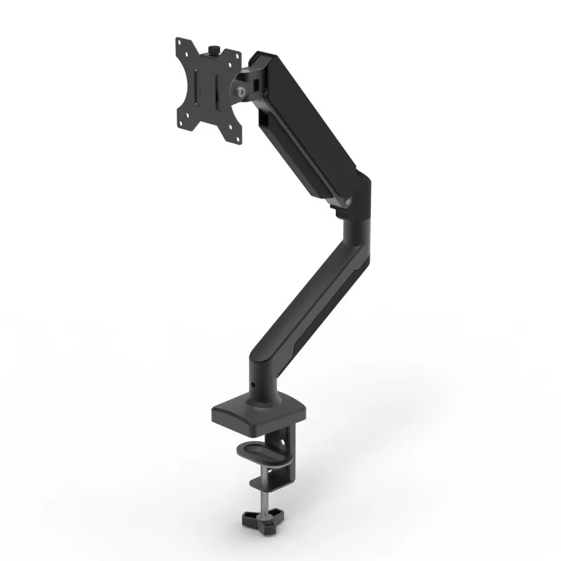 No Drill Mount Gas Spring Monitor Arm 13-32 Inch LCD Screen Bracket, Aluminum Alloy Universal Swing Mechanical Arm