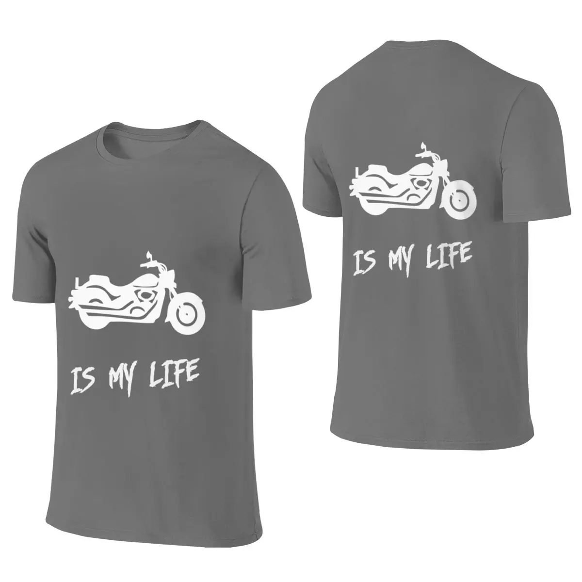 Motorcycle Is My Life Lightweight Reversible T-shirt Youthful Feeling Easy To Clean Short Sleeve