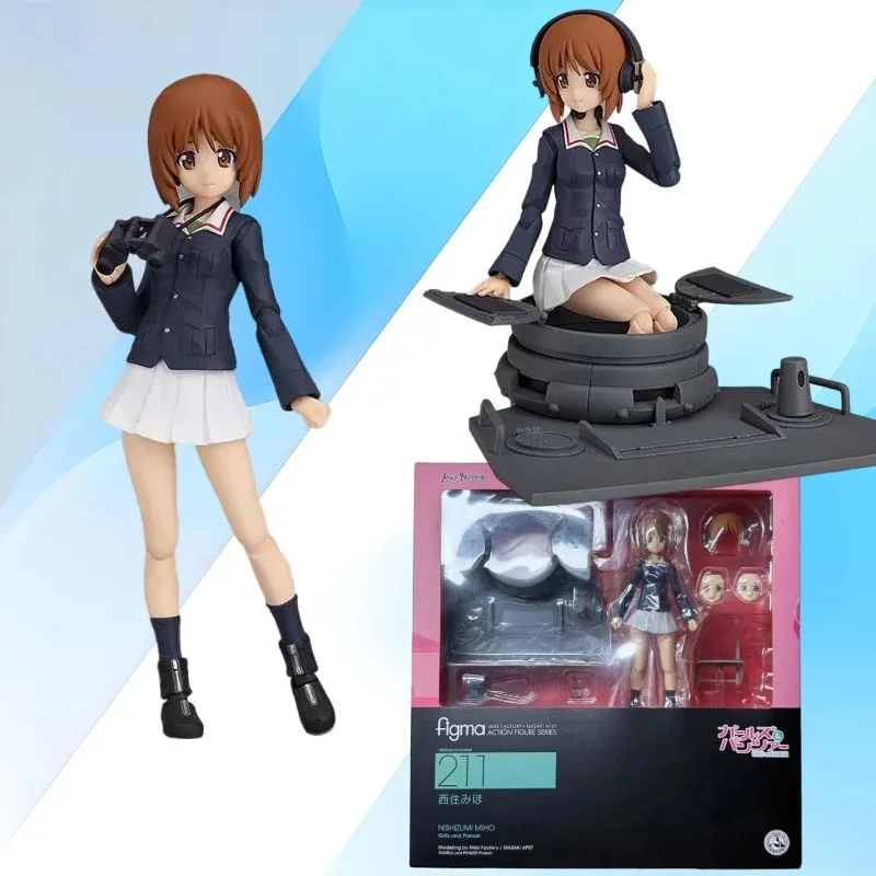 Special OfferOriginal Max Factory GSC Figma 211 Nishisumi Miho and PANZER Animation Characters Action Toy Mol 12cmin stock now