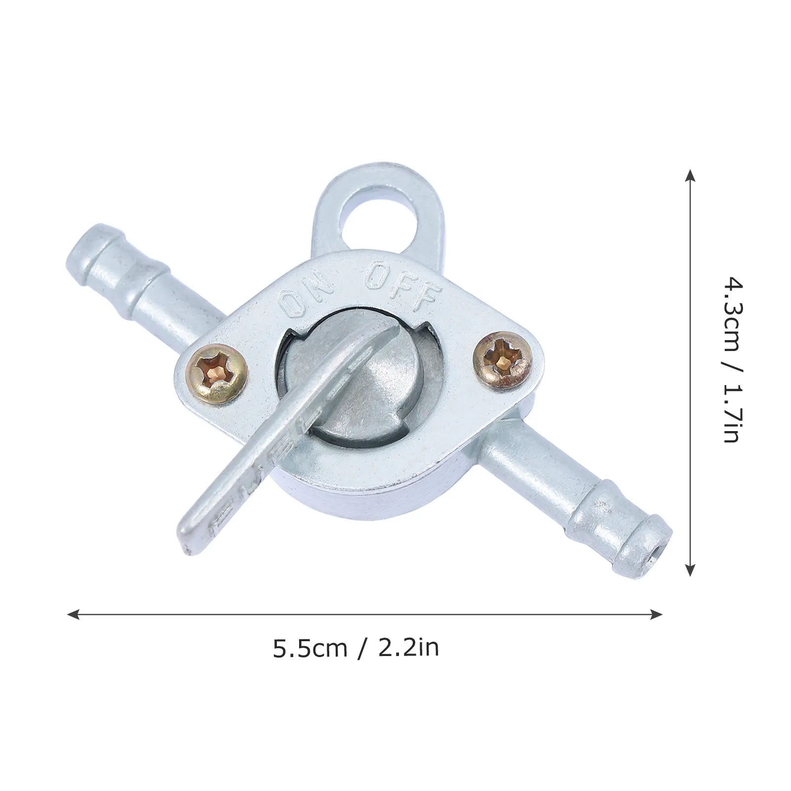 2Pcs Fuel Shutoff Valve Oil Tank Petcock Iron on Degree Rotation Generator Motorcycle Gas Tank Tap Petcock