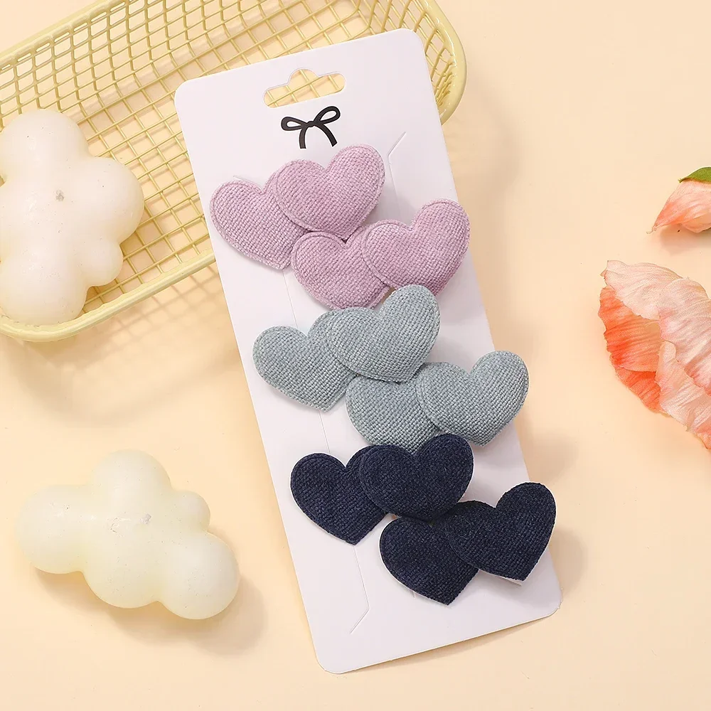 6 Teile/satz Mini Haar Clips für Mädchen Elegante Herz Designs Nette Kopfbedeckungen Schöne Kinder Haar Zubehör Outdoor Tragen – Detail 2
