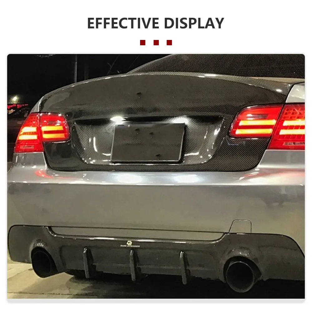 Carbon Fiber Rear Trunk Cover for BMW 3 Series E92 2008-2011 Rear Trunk Lid Cover Cap Replacement Parts