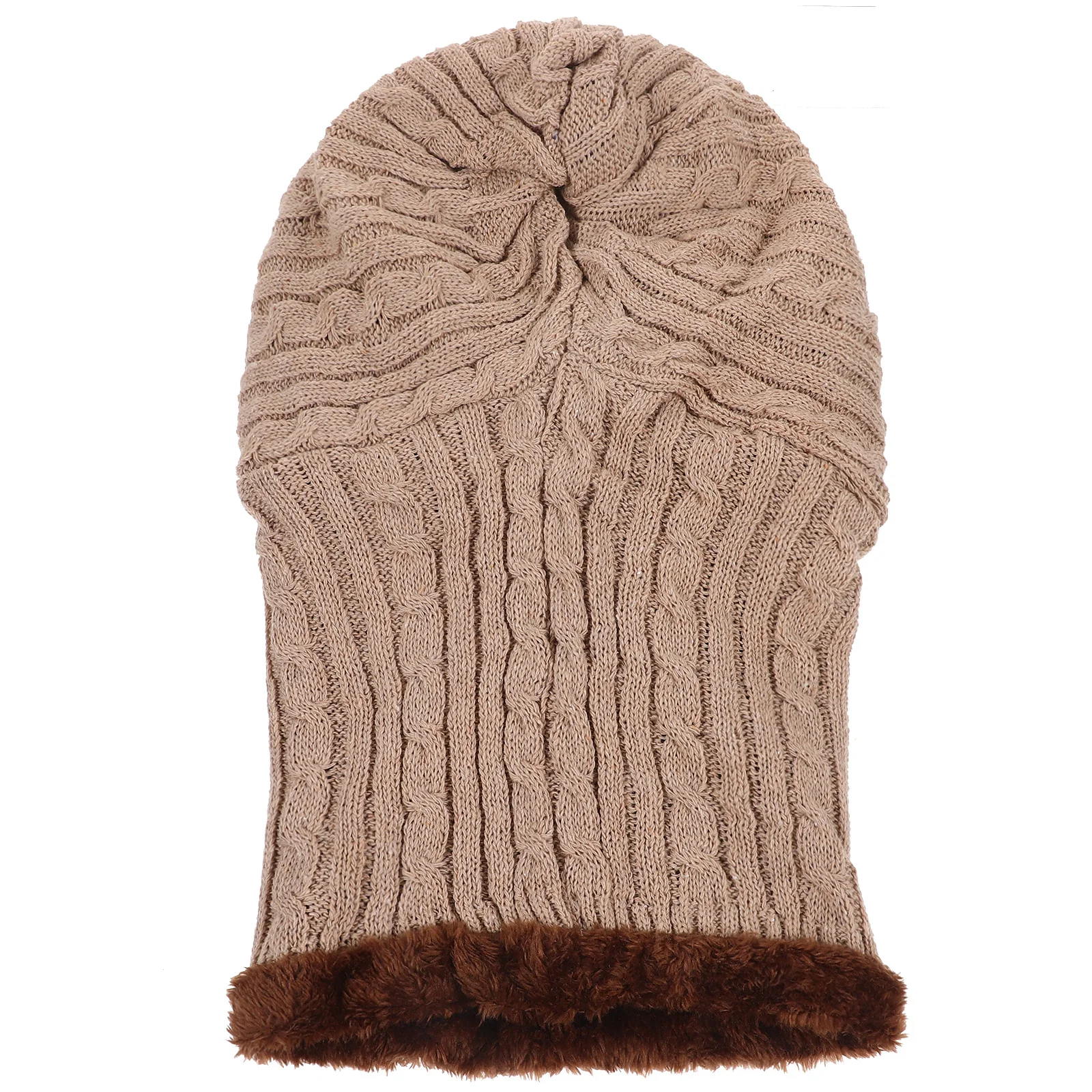 

Unisex Winter Knitted Thickened Cycling Ski Hat Neck Warmer Scarf Cap Outdoor Sports Khaki Scarf Hat Winter Neck Cap