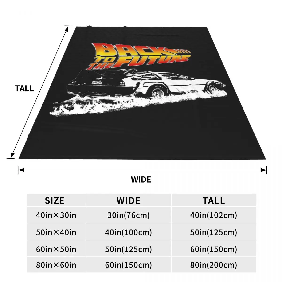 Retro Back To The Future Blanket Soft Warm Flannel Throw Blanket Bedspread for Bed Living room Picnic Travel Home Couch