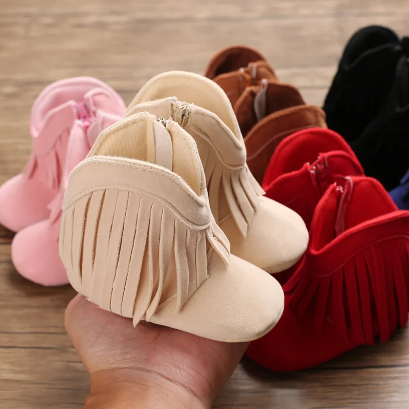 Toddler Footwear Boots Newborns Prewalkers For Unisex Baby Boys Girls Winter Keep Warm Tassel Shoes Sneakers