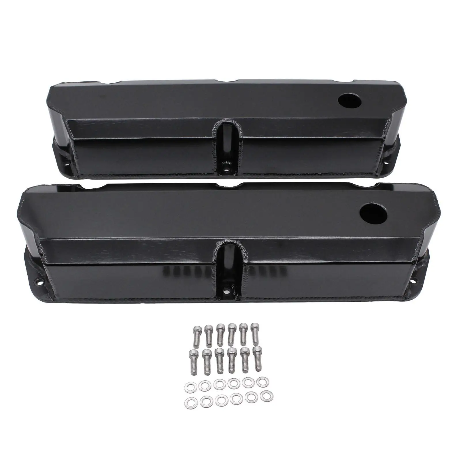 Tall Valve Cover Aluminum Black for Ford Small Block Sbf 289 302 351