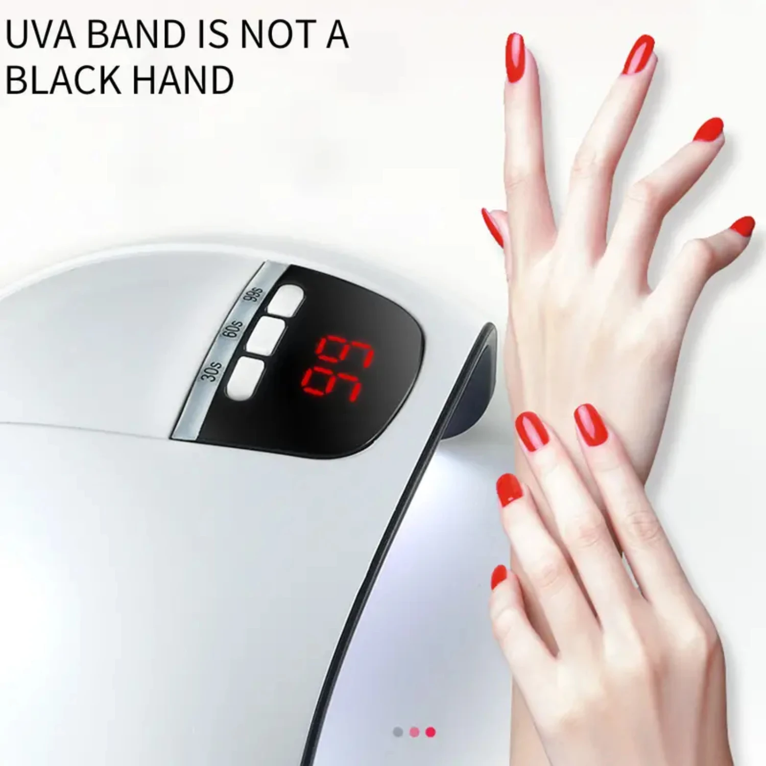 UV LED Nail Lamp, 54W Professional Nail Dryer with 3 Timer Settings and LED Display - Perfect for Nail Polish and Gel Curing, US