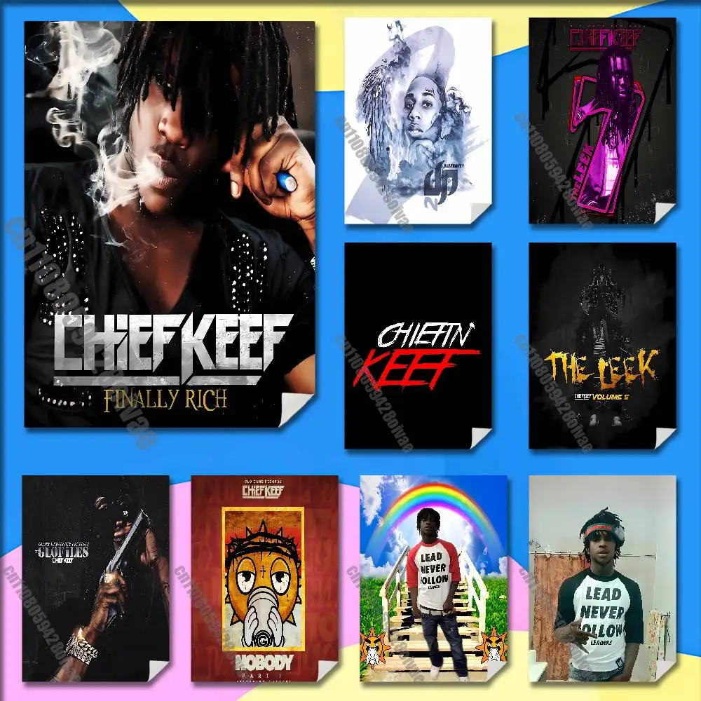 

C-Chief K-Keef Finally Rich Dedication Poster Sticker For Bars 40x60cm Self-adhesive Ornament Collectibles Playbill Cover